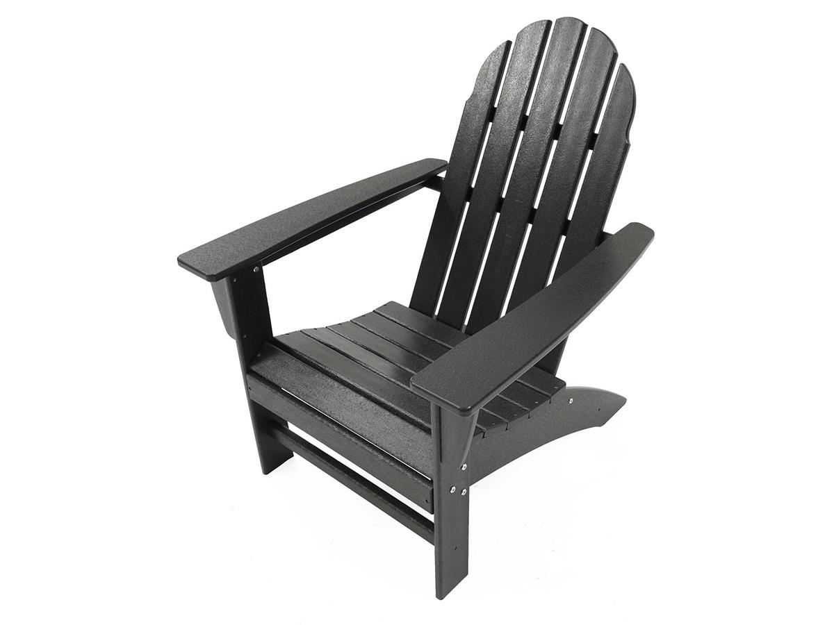 Polywood® Vineyard Adirondack Chair, Black